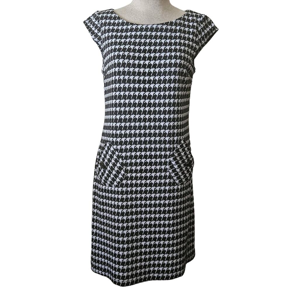 Black and Gray Houndstooth Dress Size 8